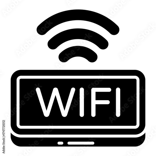 Creative design icon of wifi network 