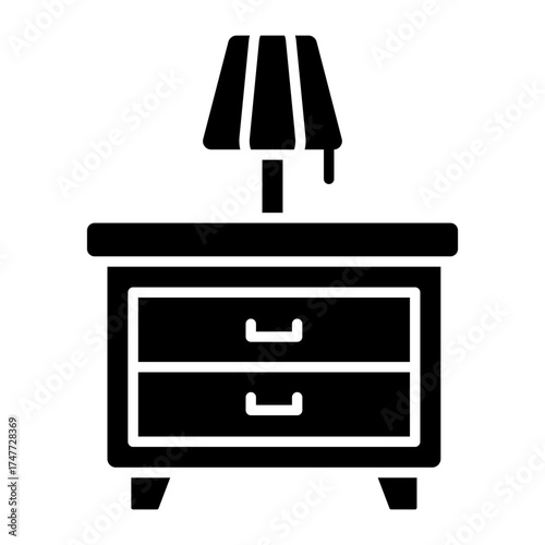 An icon design of nightstand