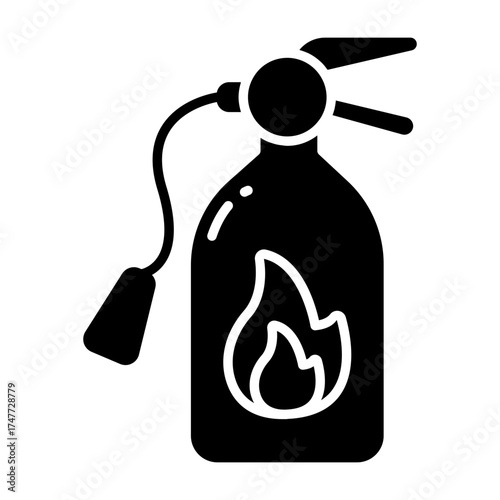 Editable design icon of fire hydrant 