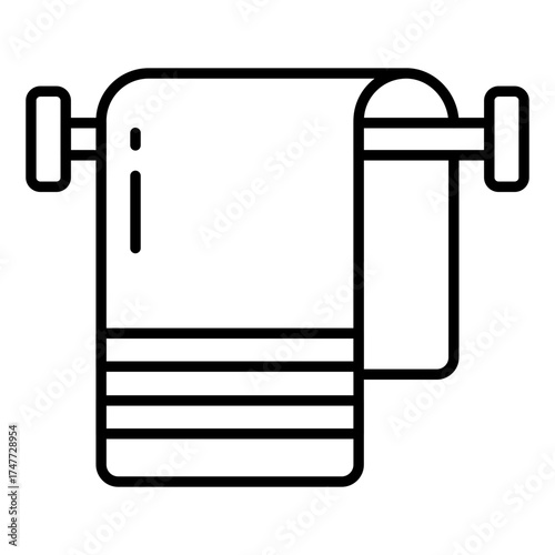 Modern design icon of towel rack 
