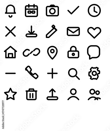 set of icons