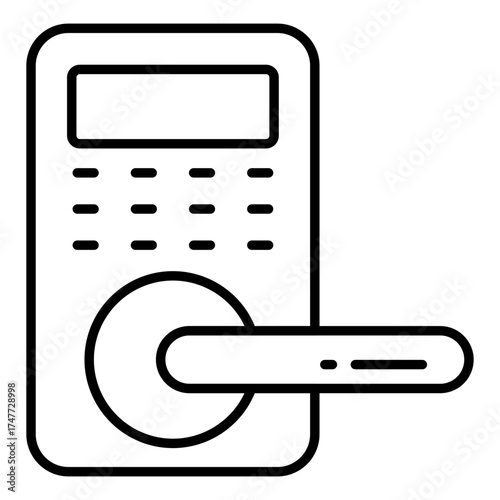 Unique design icon of smart door lock
