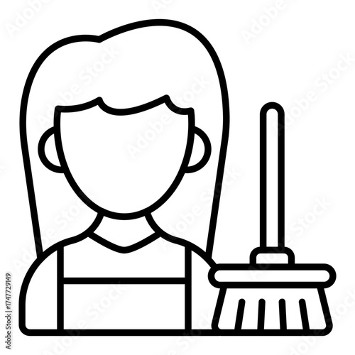 An icon design of sweeper
