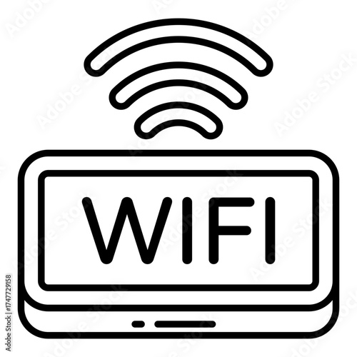 Creative design icon of wifi network 