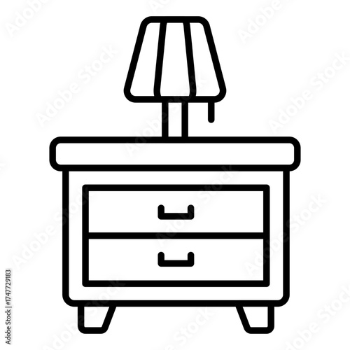 Perfect design icon of nightstand