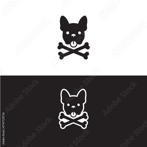 French Bulldog Pirate Cartoon