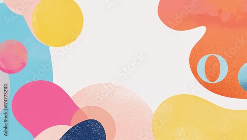 Abstract Colorful Shapes Composition: A Vibrant and Playful Design