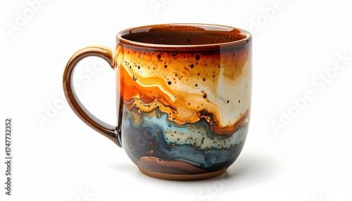 ceramic cup isolated on white