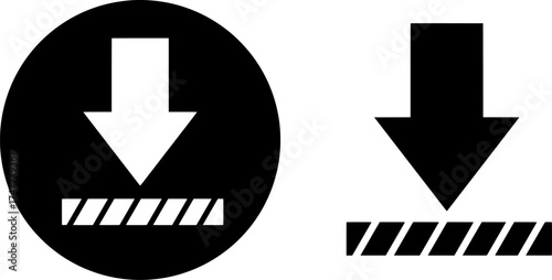 Downward arrow icon representing download