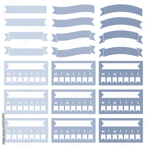 Blue Productivity Digital, Planner stickers, Journal Stickers, Memo notes activity and scrapbook stickers.