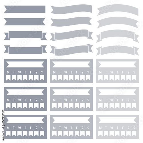 Gray Productivity Digital, Planner stickers, Journal Stickers, Memo notes activity and scrapbook stickers.