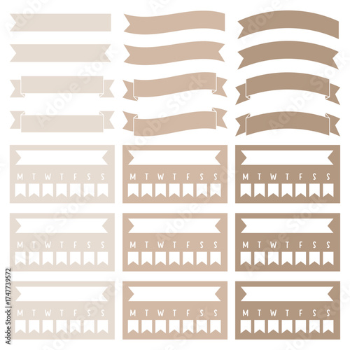 Beige Productivity Digital, Planner stickers, Journal Stickers, Memo notes activity and scrapbook stickers.