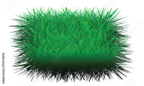 Vector art of patch of vibrant green grass, perfect for design