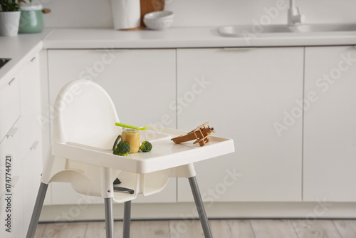 Baby highchair with puree, ...