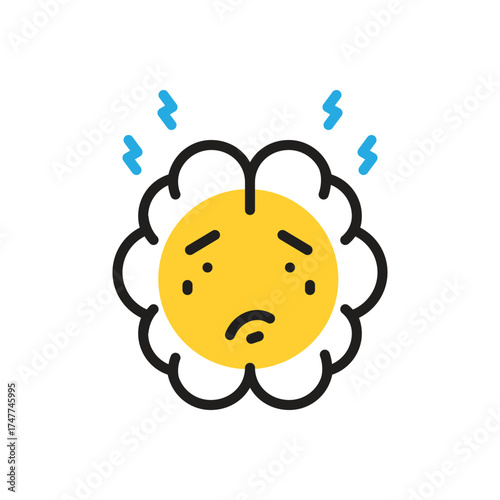 Multi color icon for anxiety