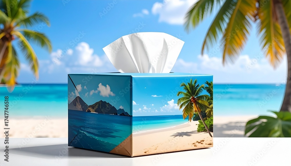 Obraz premium tropical beach with palm trees