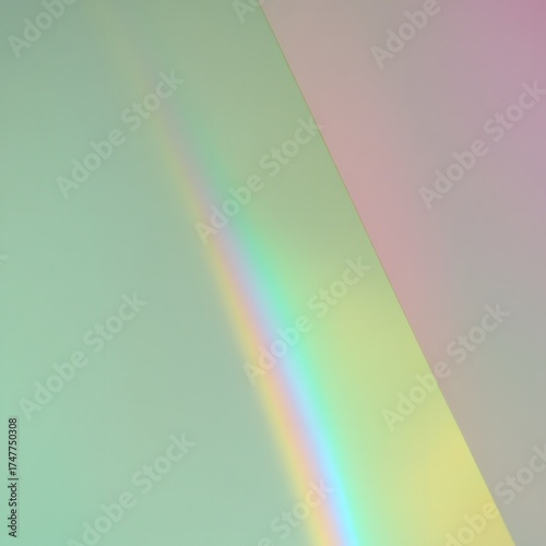 Pastel Rainbow Light Spectrum on Dual Tone Background