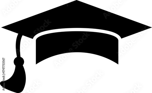 graduation cap icon , university or college graduation hat icon, student graduation cap , student hat outline and filled vector sign. Academic cap linear and full pictogram. Education symbol, logo