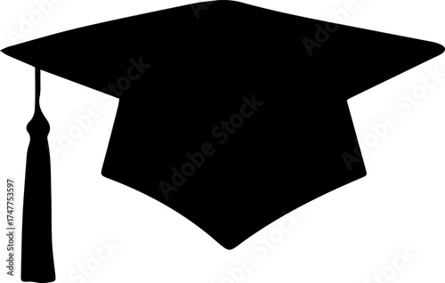 graduation cap icon , university or college graduation hat icon, student graduation cap , student hat outline and filled vector sign. Academic cap linear and full pictogram. Education symbol, logo