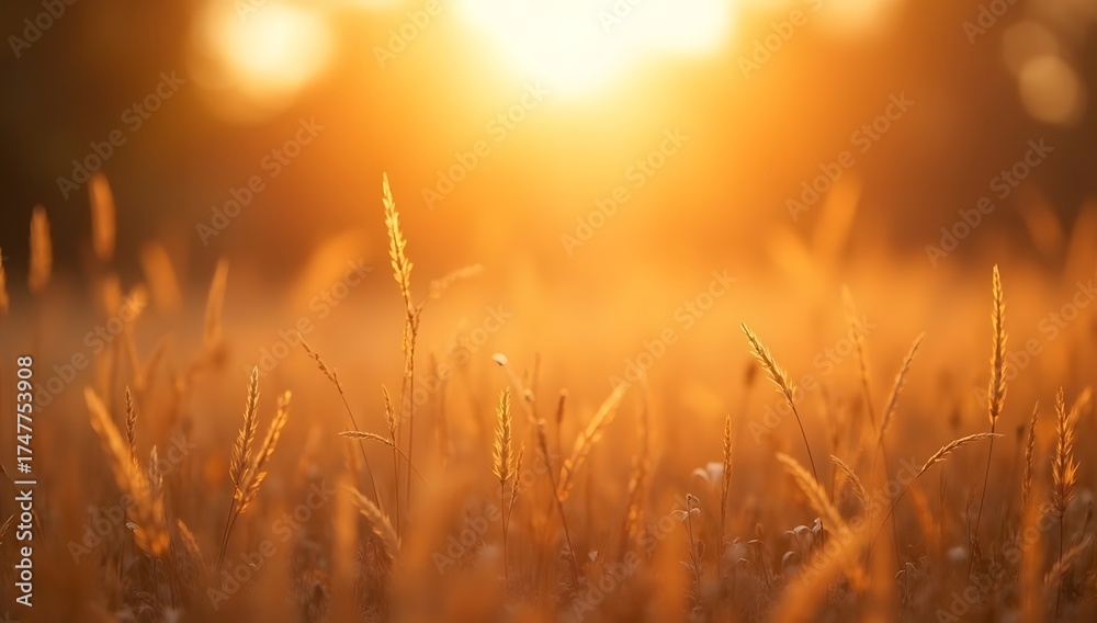 Fototapeta premium Warm photorealistic autumn background with rich seasonal colors, soft natural light, and cinematic depth. Perfect for advertising visuals. AI Generated.