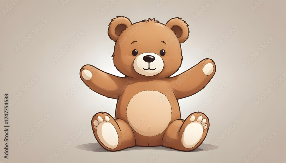 Fototapeta premium teddy bear on white background
