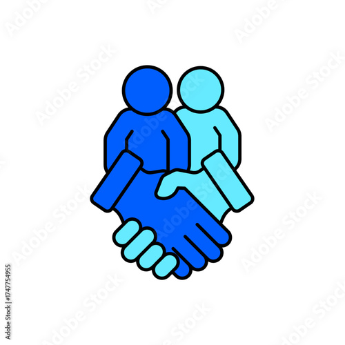 Icon a Mentor Mentee Relationship, isolated against a clean background.