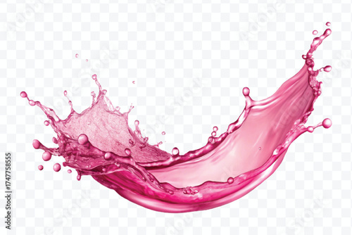 realistic 3d fresh liquid water splash in mid air cut and curve style isolated on transparent background