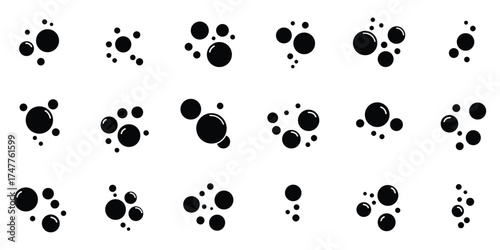 Soap foam icon. bubbles and wind icons .