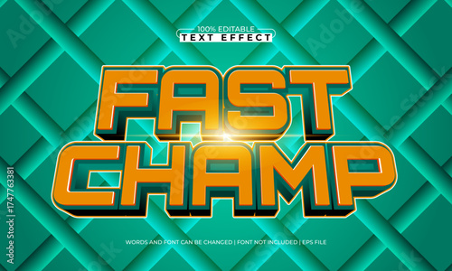 fast champ editable text effect
