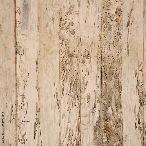 Weathered Light Wood Planks Texture with Distressed Marks