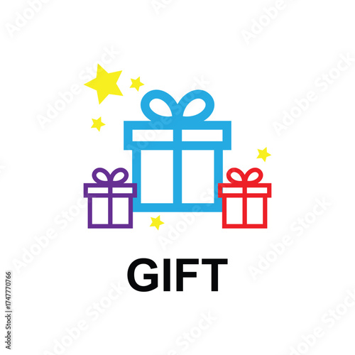 gift promo voucher birthday icon vector