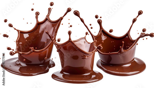Three chocolatey splashes
