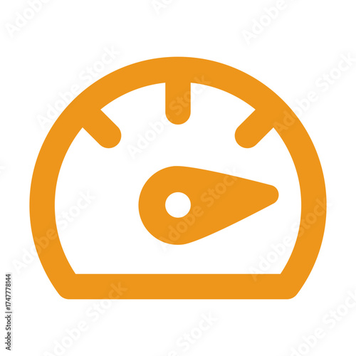 Energy icon vector showing a speed meter symbol used for calorie and nutrition labels in health and fitness design.