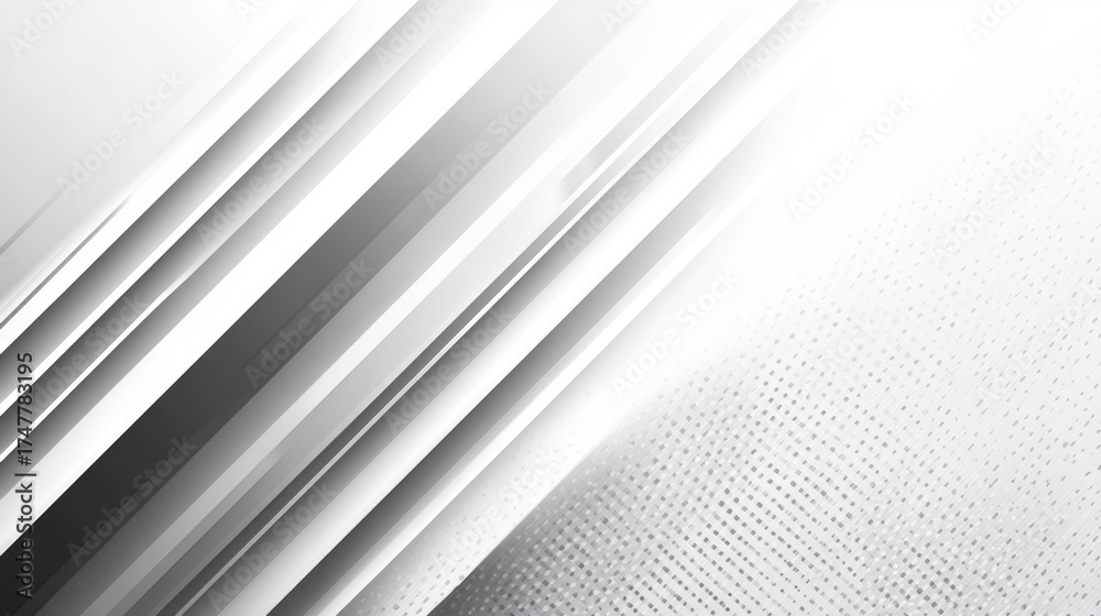 Obraz premium Abstract White and Gray Lines Creating Dynamic Contemporary Background