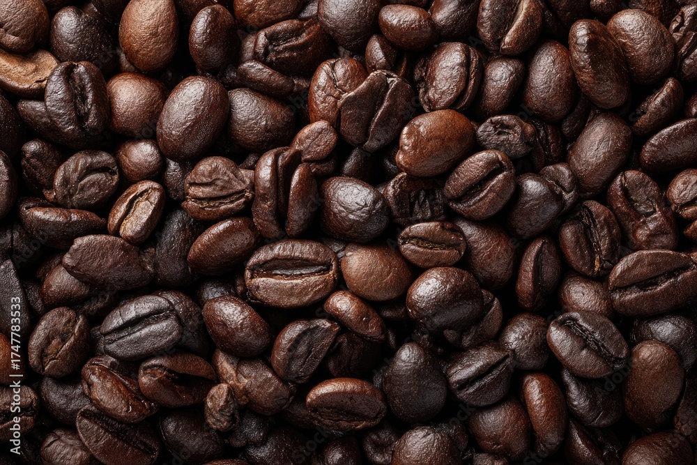 Fototapeta premium Close-up of roasted coffee beans