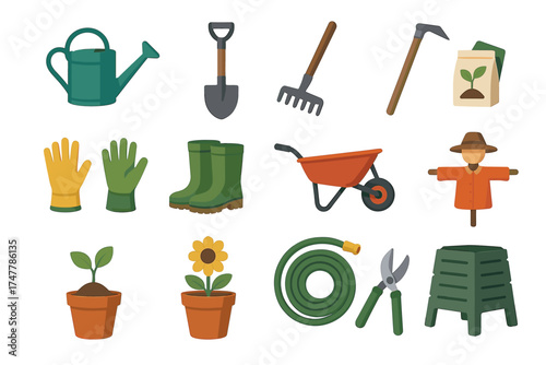 Gardening tools and equipment for plant care