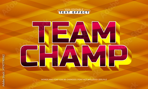 team champ editable text effect