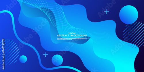 Abstract blue wave pattern background. Simple and elegant banner line pattern concept. Vector eps10