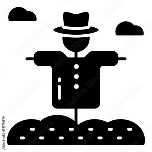 An eye catching design icon of scarecrow 