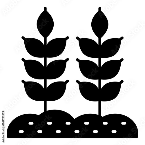 Vector design of growing plant, sprout icon 