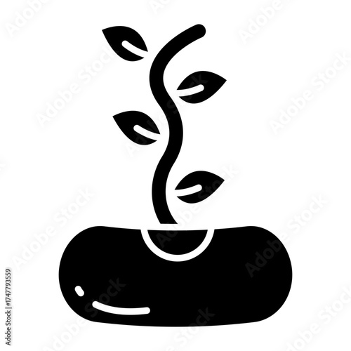 Trendy design icon of seedling