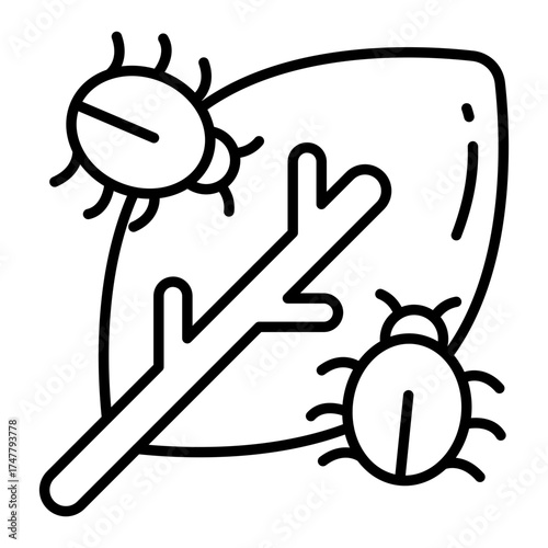 A premium download icon of leaf bug
