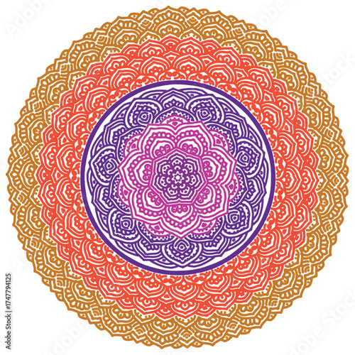 Signs and symbols, Circle pattern lotus or flower mandala art design. colorful, vintage, tradition, classic, dco, cycle, islamic, arabic, embroidery, ikat, Indian motifs, traditional, Turkish, arts  .