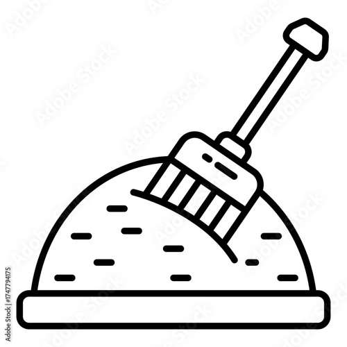 Editable design icon of digging 