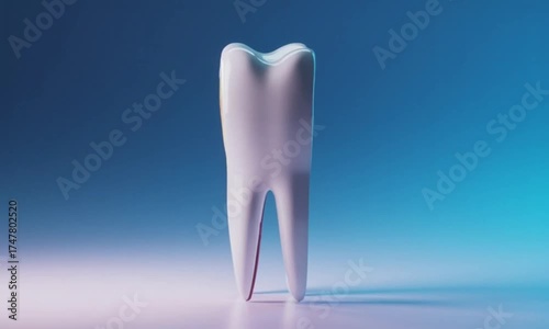Detailed 3D model of a human tooth showcasing its internal structure and components