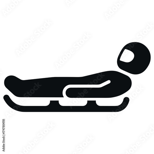 Minimalist icon of person on medical gurney with intravenous drip