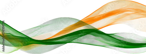 Proud patriotic abstract tricolor wave of Indian flag