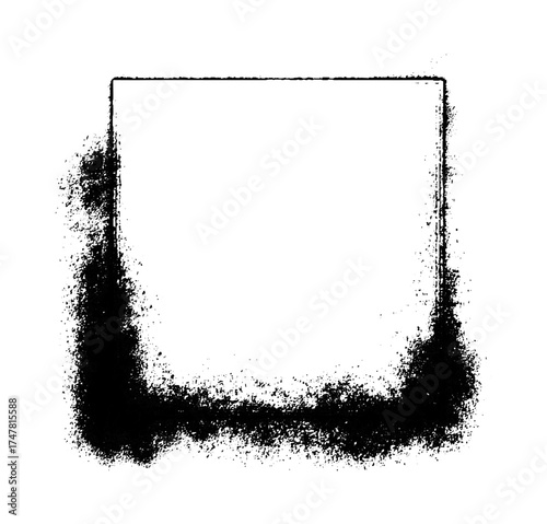 Black Grunge Dust Frame Texture Background