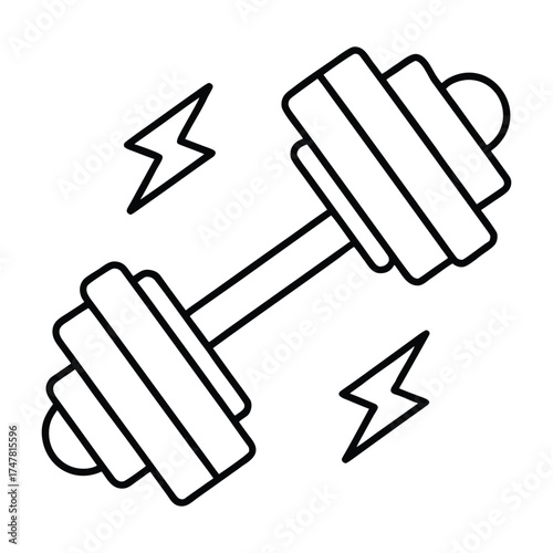 Luxury premium vector doodle set of dumbbells and fitness equipment icons