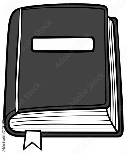 Hardcover Book with Bookmark Illustration